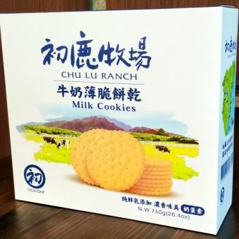 初鹿牧場-牛乳薄脆餅乾(奶蛋素)(3包盒裝)